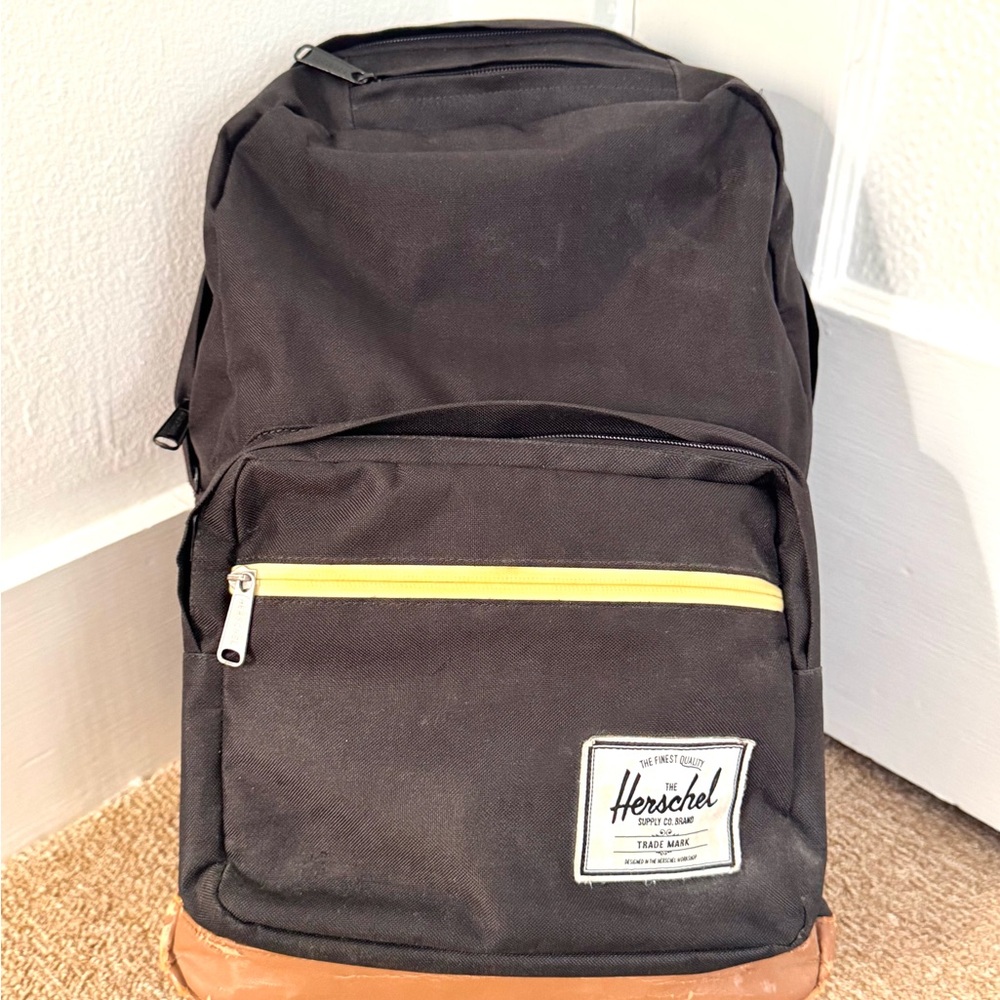 Herschel Supply Company Black Backpack with Tan Accents